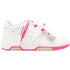 Off White Out Of Office Fuschia Calf Leather Sneakers